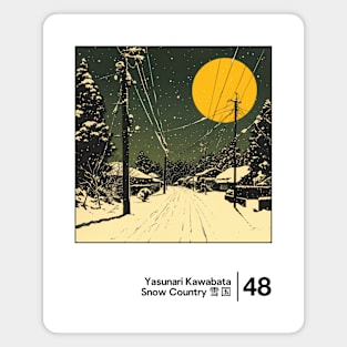 Yasunari Kawabata -  Minimal Style Graphic Artwork Magnet